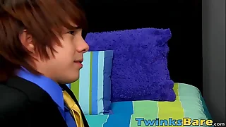 Three horny twinks be hung up on every last ounce of virginity out